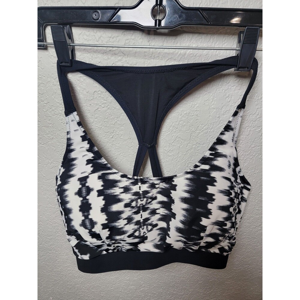 Profile by Gottex Sports Bra 40D Black White Racerback Padded Underwire...